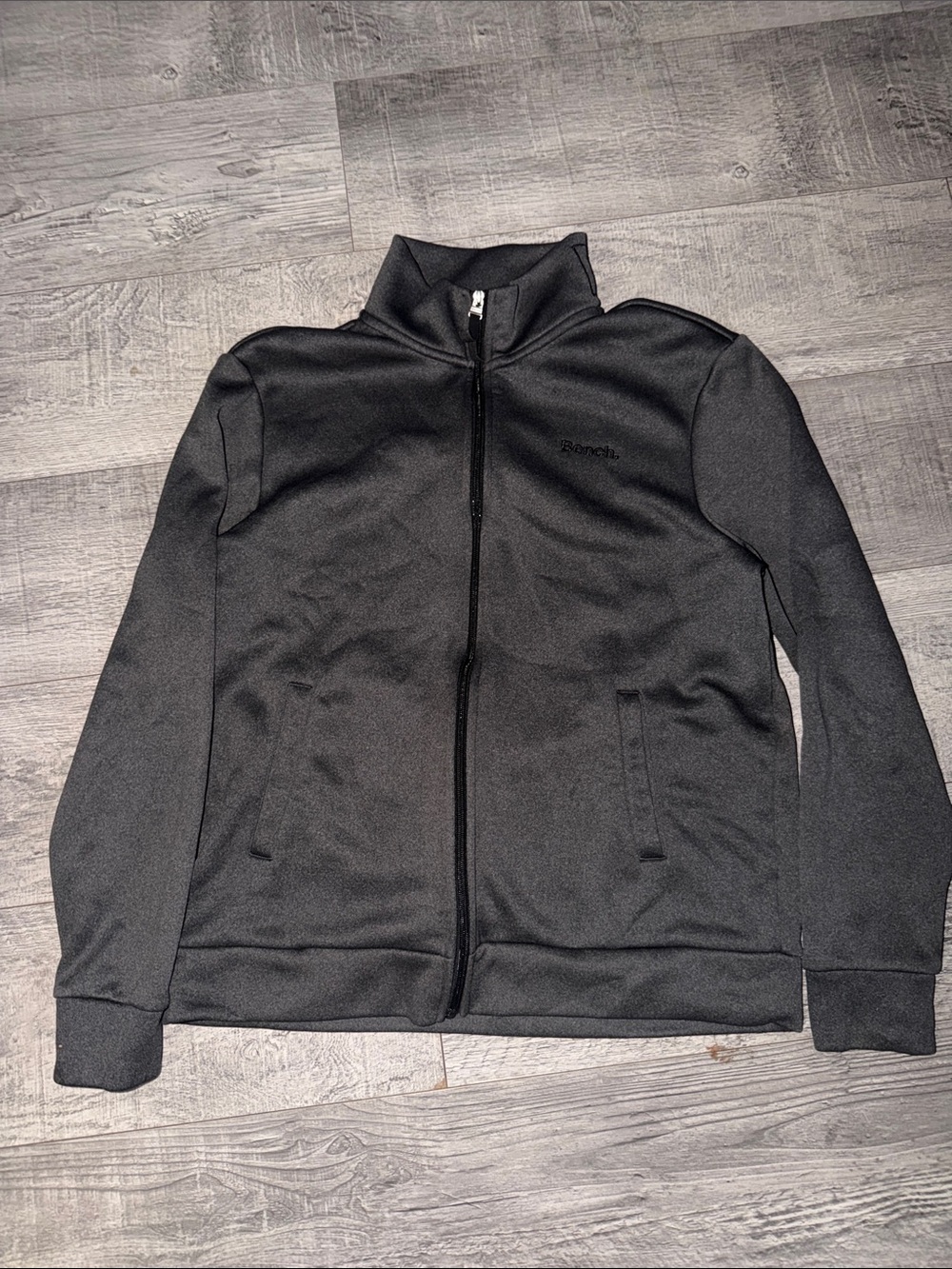 Bench Men's Black Lightweight Full-Zip Shirt Jacket